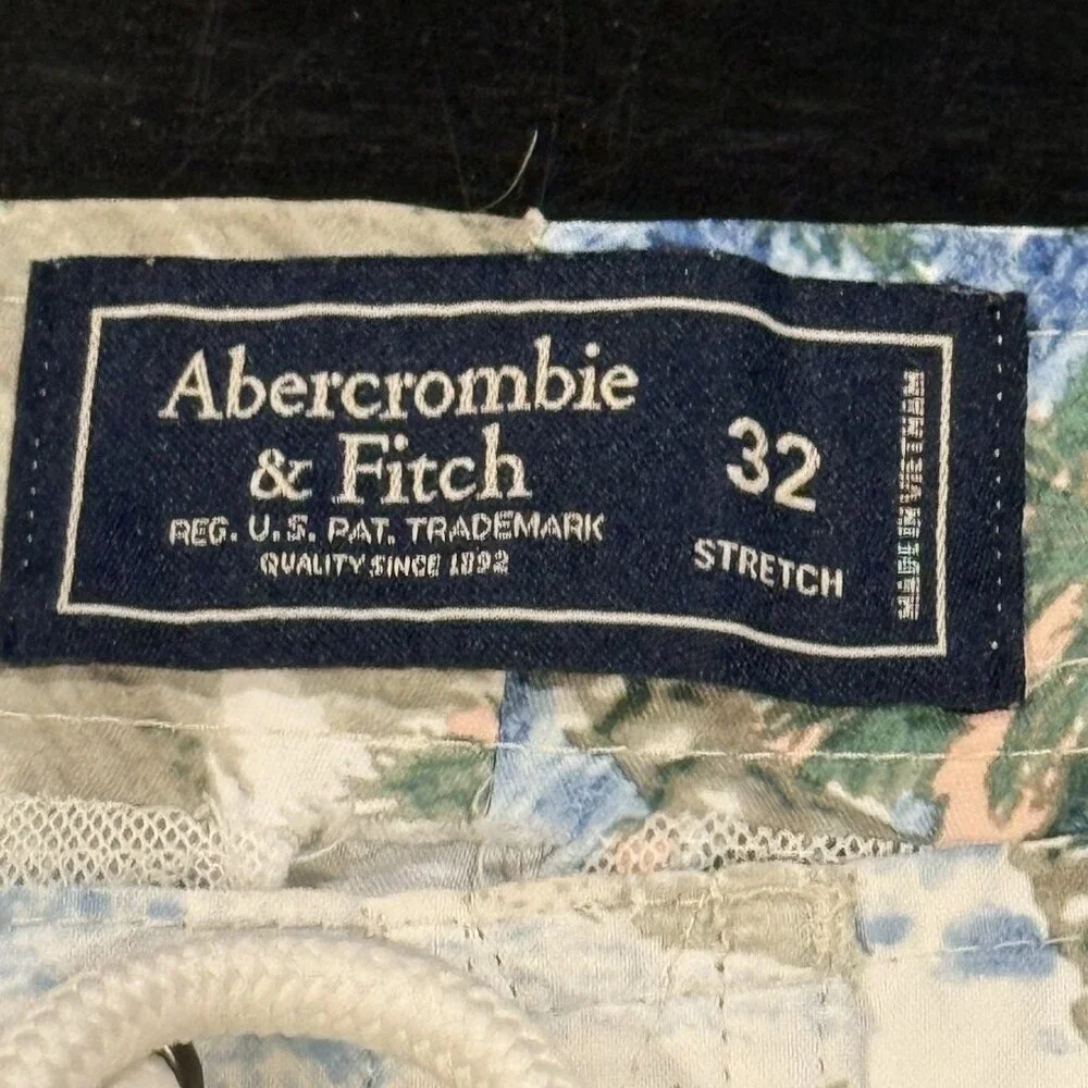 Abercrombie & Fitch Mens 32 Hawaiian Tropical Graphic Swim Trunks Board Shorts